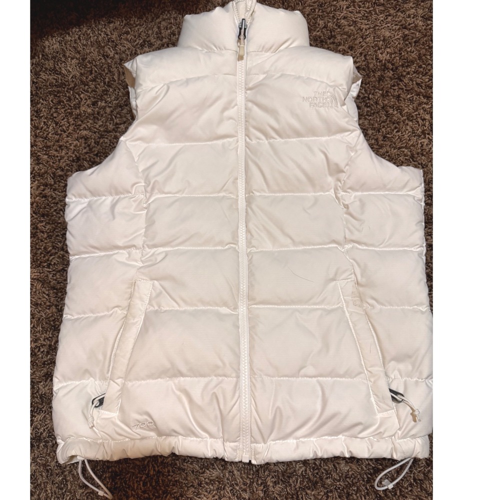 The North Face Nuptse 700 Down Puffer Vest Cream White NF00CUQ6 Women Small